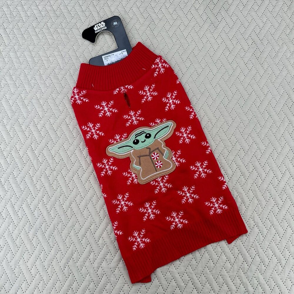 Holiday Grogu Star Wars Dog Sweater, Medium
